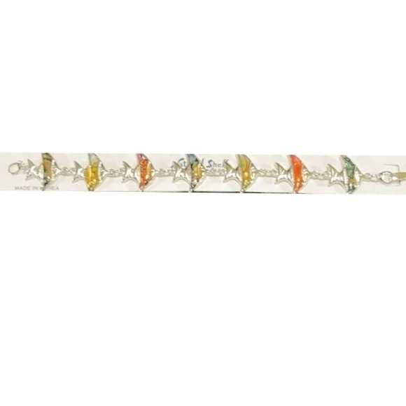 👋 3/$15 FASHION JEWELRY FISH BRACELET NWT - Picture 1 of 6